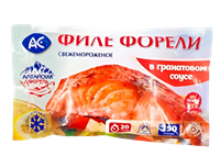 Филе Форели АС свежемороженое в гранатовом соусе 350гр