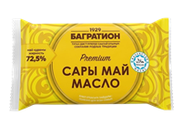 Масло Багратион Премиум Крестьянское сладко-сливочное 72.5% флоу-пак 180гр