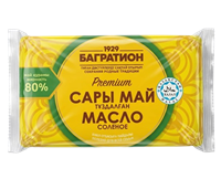 Масло Багратион Премиум Крестьянское соленое 80% флоу-пак 180гр