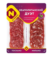 Нарезка колбасная Неаполитанский дуэт Останкино с/к в/у 90гр 