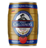 Пиво Furst Chlodwig Weizen, 5,3% Германия ж/б 5л 