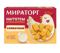 Наггетсы Мираторг из мяса цыпленка сливочные 250гр