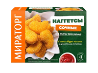 Наггетсы Мираторг из мяса цыпленка сочные 250гр