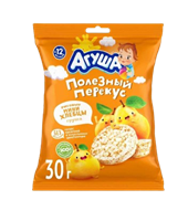 Хлебцы Агуша рисовые груша 0,2% 30 гр