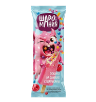 Мороженое Шаромания Эскимо малиновое с рис. шариками 70гр
