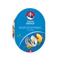 Коктейль из морепродуктов Санта Бремор Морской микс в масле 180гр
