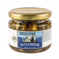 Шпроты по-Таллински в стекле 250гр 
