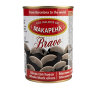 Маслины Makarena/BRAVO черные с косточкой 314мл