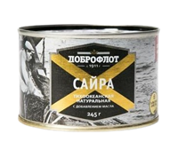 Доброфлот Сайра натуральная с добавлением масла 245гр