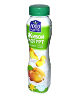 Питьевой Живой Йогурт со вкусом персика 280гр