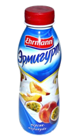 Питьевой йогурт Эрмигурт персик маракуйя 420гр