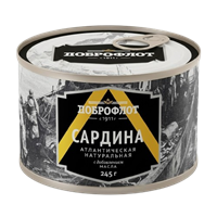 Доброфлот Сардина тихоокеанская натуральная с добавлением масла 245гр