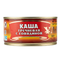 Каша Улан гречневая с говядиной 325гр 