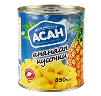 Ананасы Асан кусочки 850мл