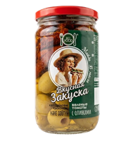 Вкусная закуска HiFood Вяленые томаты с оливками 350гр