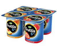 Йогурт Fruttis Клубника-Персик 5% 115гр