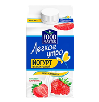 Йогурт питьевой food master Легкое утро Клубника 450г