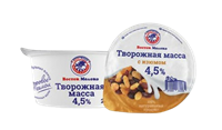Творожная масса Восток Молоко с изюмом 4.5% 200гр 