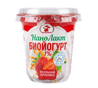 Биойогурт Нанолакт клубника 1% 130гр