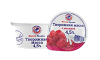 Творожная масса Восток Молоко с малиной 4.5% 200гр 