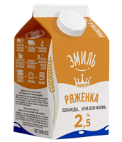 Ряженка Эмиль 450гр жир 2,5%