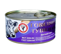 Говядина тушеная Улан Высший сорт ГОСТ 325гр