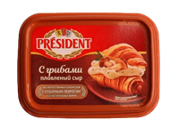 Сыр плавленный Президент с грибами 45% 200гр 