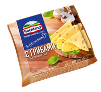 Сыр Хохланд с грибами ломтики 150гр