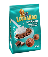 Готовый завтрак Leonardo шоколадные шарики 200гр