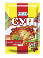 Суп Омега рисовый с курицей 70гр 