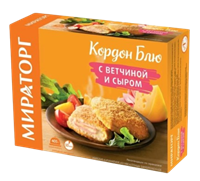Кордон блю Мираторг с ветчиной и сыром 405гр