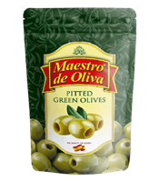 Оливки Maestro de Olivia без косточки дой-пак 170гр