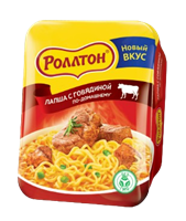 Лапша Роллтон с говядиной лоток 90гр 