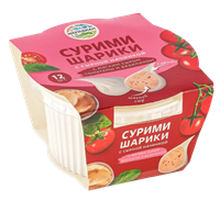 Сурими-шарики Меридиан с мягким сыром томатом и базиликом 100гр
