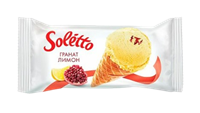 Мороженое Soletto слив.фрус.аром. Лимон-лайм малина гранат в рожке  75 гр