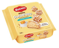 Заварные мини пышечки в светлой глазури 240гр