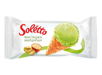 Мороженое Soletto фисташка марципан в рожке 75гр