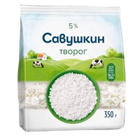 Творог Савушкин рассыпчатый 5% пакет 350гр