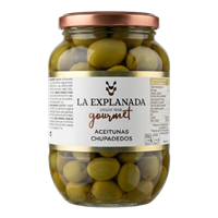 Оливки зеленые La Explanada Чупадедос с косточкой 850гр