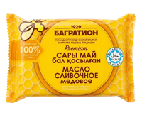 Масло сливочное Багратион Премиум Медовое 62% флоу-пак 200гр