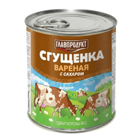 Сгущенка Главпродукт Вареная с сахаром 8.5% 380гр