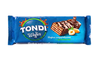 Вафли тонкие глазированные с орешками Tondi 138гр