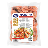 Креветки АС в панцире 70/90 500гр 