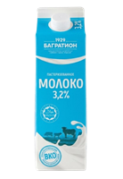 Молоко Багратион 3,2% 0,9л 