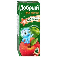 Сок Добрый Яблоко-персик 0,2л