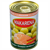 Оливки Makarena зеленые с лососем 314мл