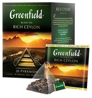 Чай черный Гринфилд Rich Ceylon 20 пирамид