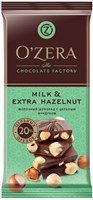 Шоколад OZERA Milk & Extra Hazelnut 90гр