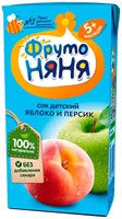 Сок ФрутоНяня Яблоко и персик 0,2л