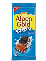 Шоколад Альпен Гольд Орео молочный шоколад 90гр
